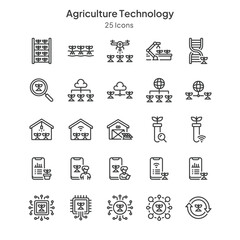 agriculture technology icons