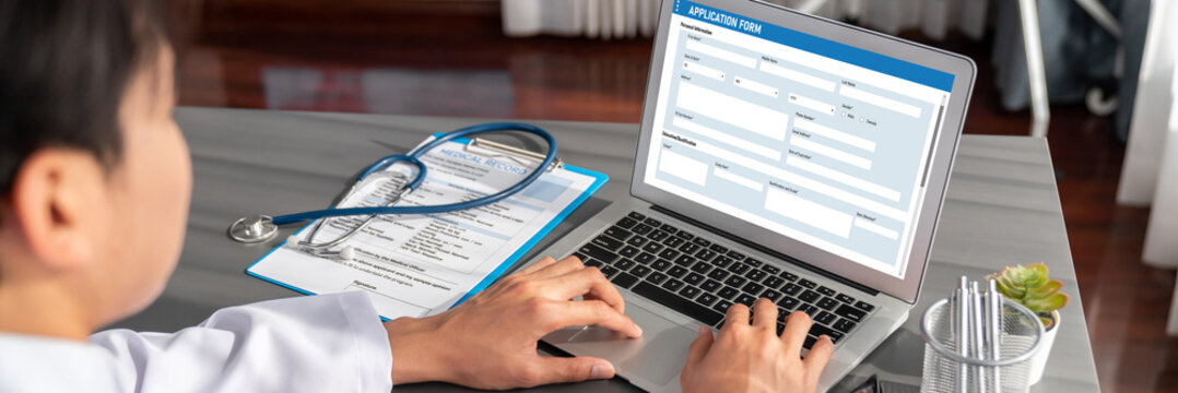 Online application form for brisk registration on the internet website