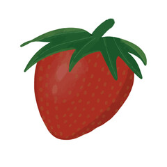 Fresh strawberry illustration with vibrant colors and crisp details, perfect for summer menus, healthy recipes, and sweet product designs