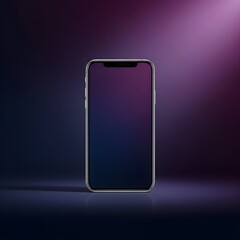 Smartphone on Dark Gradient Background