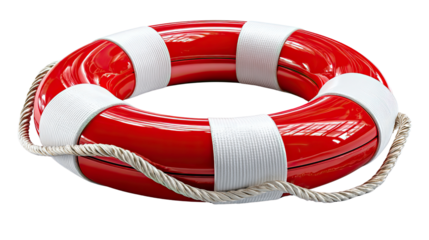 Lifesaver in Focus: A vibrant life buoy, a beacon of safety and security, radiates preparedness, symbolizing aid in a moment of distress. 