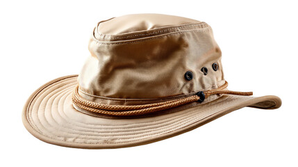 Explorer's Companion: A weathered hat with a rugged charm, bearing the marks of countless expeditions, is a timeless symbol of exploration and adventure, ready to shield you from sun and elements