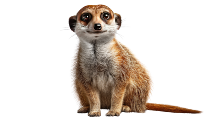 Meerkat's contemplative pose: the charming meerkat's adorable gaze captivates with an air of thoughtfulness and a hint of a smile.