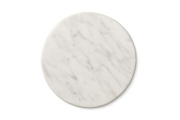 White marble top circular board transparent background
