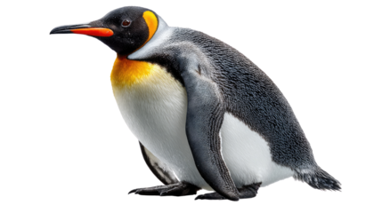 Majestic Penguin in Profile: A solitary penguin stands proud, its sleek plumage a testament to nature's artistry. The image evokes a sense of both resilience and wonder.