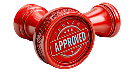 Approved Stamp: A bold red stamp, emblazoned with the word APPROVED, symbolizes official validation and endorsement. Set against a clean backdrop, it exudes a sense of authority and reliability.