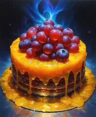 cake with fruits