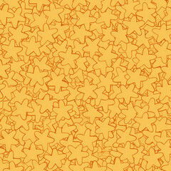 Seamless pattern with hand-painted yellow stars.