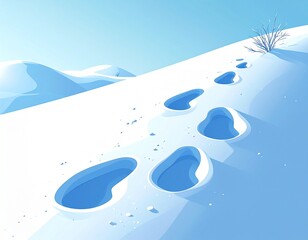 Minimal Winter Path Illustration