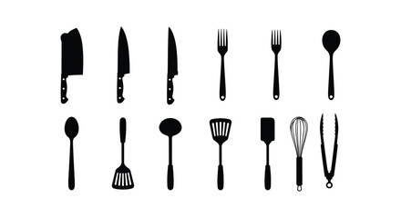 Silhouette collection of assorted soft drink containers