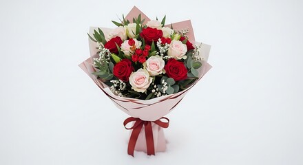 Elegant Bouquet of Red and Pink Roses for a Special Occasion.