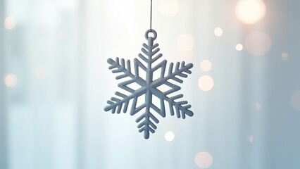 Snowflake Ornament Isolated on White Background
