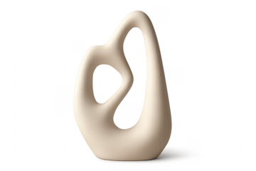 Abstract ceramic sculpture with organic modern design