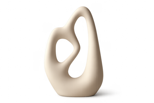 Abstract ceramic sculpture with organic modern design