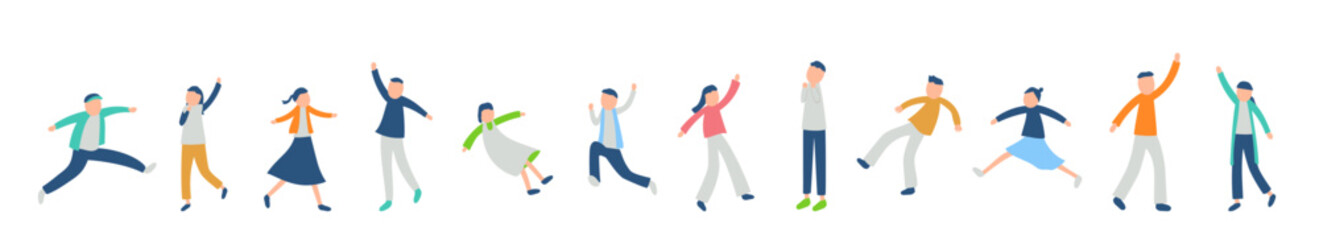 ポイントに使える人々のイラスト