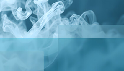 Smooth flowing blue light wave pattern over a medical X-ray black background