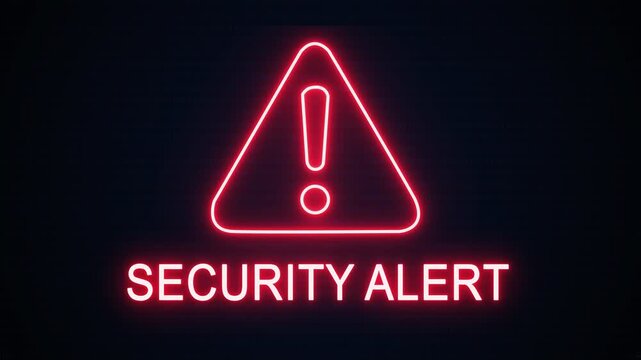 Security alert icon with binary code background. The attention grabbing icon highlights the importance of digital safety in today's interconnected world.