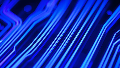 A flowing blue and purple wave pattern with a smooth, abstract texture creates a dynamic digital art background of light and motion