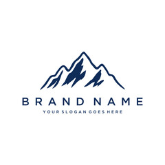 Adventure mountain emblem logo