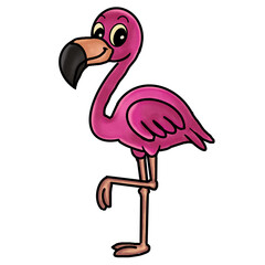 cartoon pink flaming