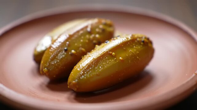Indian Pickle on a Clay Plate.