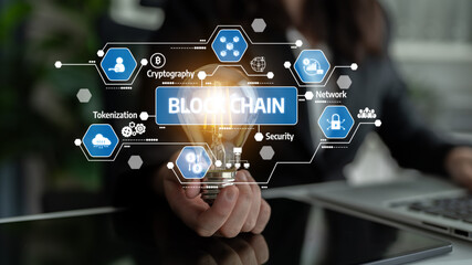This image depicts the concept of blockchain technology using a light bulb to symbolize innovation and security, illustrating the future of digital transactions and data management. Tessel
