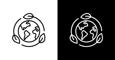 Environmental White Icon Set Design