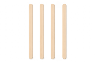 Four wooden craft sticks for creative projects