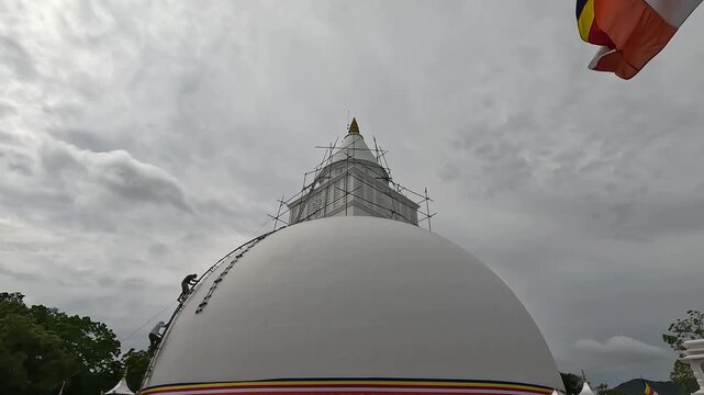 Renovation of Kiri Wehera Stupa &ndash; Sacred Buddhist Temple in Kataragama, Sri Lanka