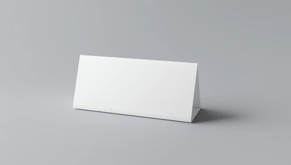 Blank table tent card mockup with copy space isolated on grey background