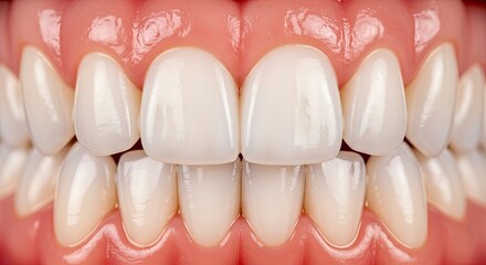 Close-up view of perfect, healthy teeth and gums, ideal dental aesthetic