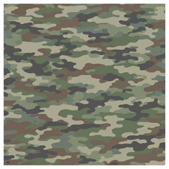 Fototapeta premium Classic Camouflage Pattern Seamless Texture for Military and Outdoor Apparel. EPS Editable