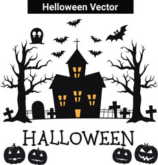 Animasi Helloween of an abstract background,Happy Halloween vector lettering. Handwritten text design. Vector on white background