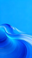 Abstract blue wave with smooth flowing motion and gradient shading