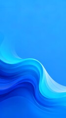 Abstract blue wave design with smooth gradients and flowing curves