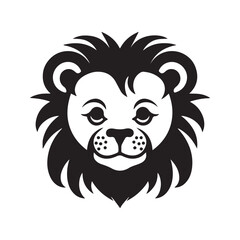 Elegant Minimal Lion Head Logo