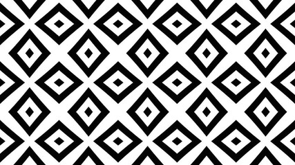 Dynamic black and white geometric pattern with repeating diamond shapes - Powered by Adobe