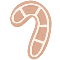 Candy Cane Cookie Illustration
