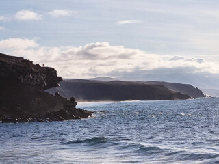 La Pared beach and Atlantic Ocean in Fuerteventura, Canary Islands
