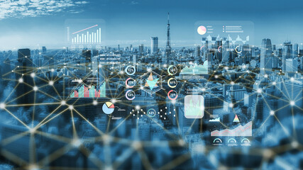 A data analytics interface for visualizing business performance metrics. A collection of charts and graphs for strategic reporting and company analysis. Motif