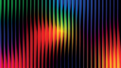 A vibrant spectrum of vertical stripes blending into a bright central glow