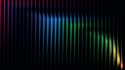 Abstract vertical lines showcasing a vibrant spectrum of rainbow colors blending together