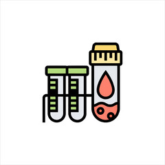 Blood samples in test tubes sit in a rack, ready for analysis in a laboratory setting, representing medical research and healthcare.