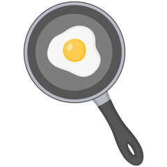 fried egg in a frying pan