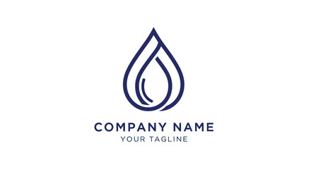 Minimalist Water Drop Logo Design for Company Branding.