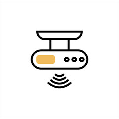 Smart scale measuring weight with wireless connection in modern kitchen, promoting health and wellness.