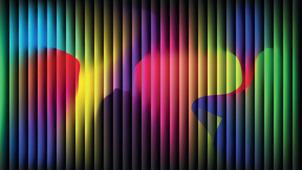 Vibrant vertical stripes of blended colorful light creating an abstract background
