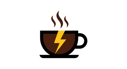 Energized Coffee Cup with Lightning Bolt Design for a Powerful Boost.