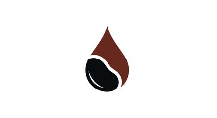 Obraz premium Coffee Bean Drop Logo Design Concept.