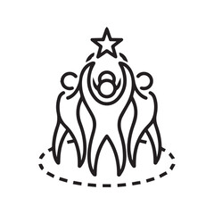  People Unity Circle Icon - Teamwork & Community